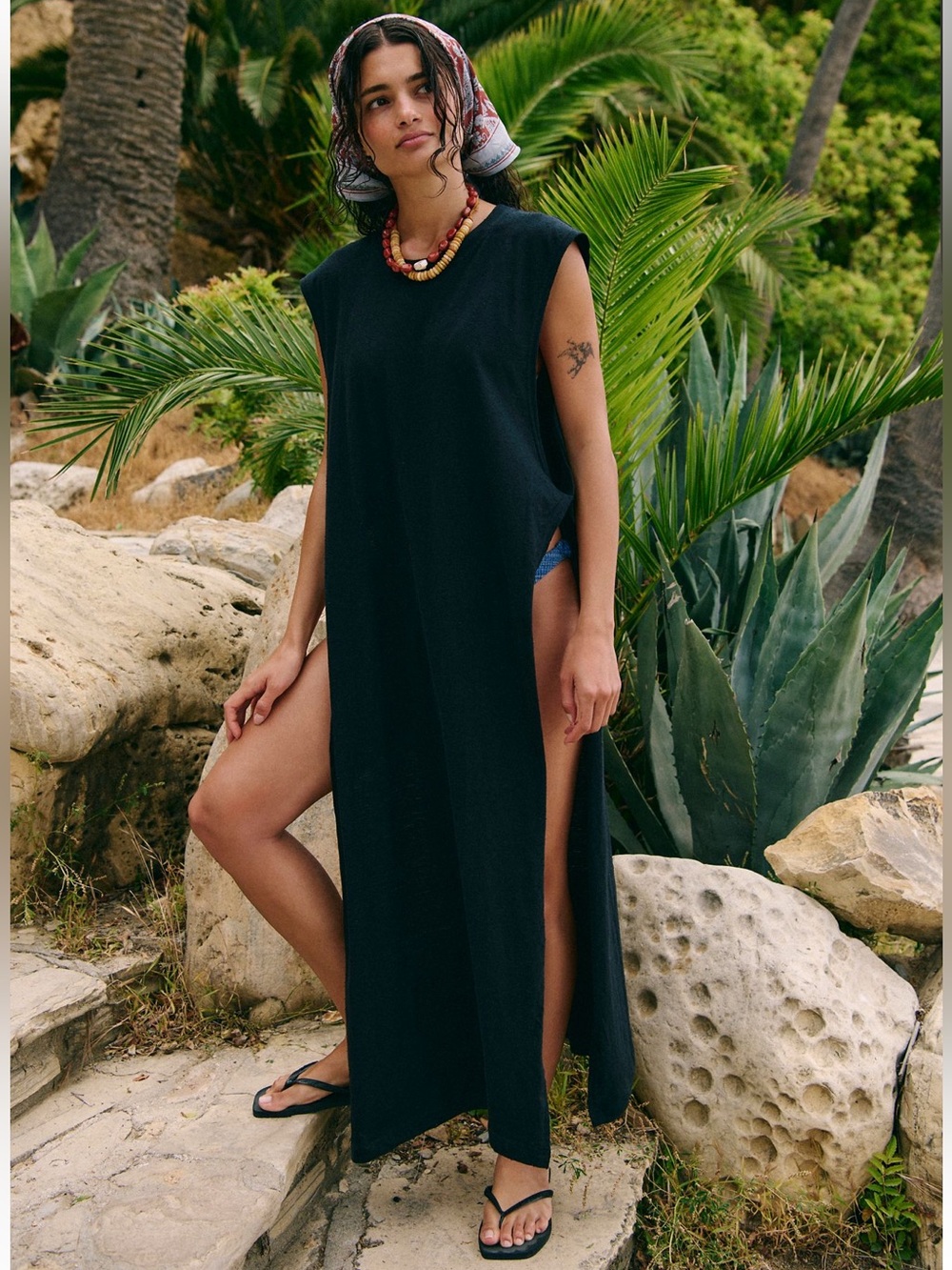 Free People Black Andreia Tunic